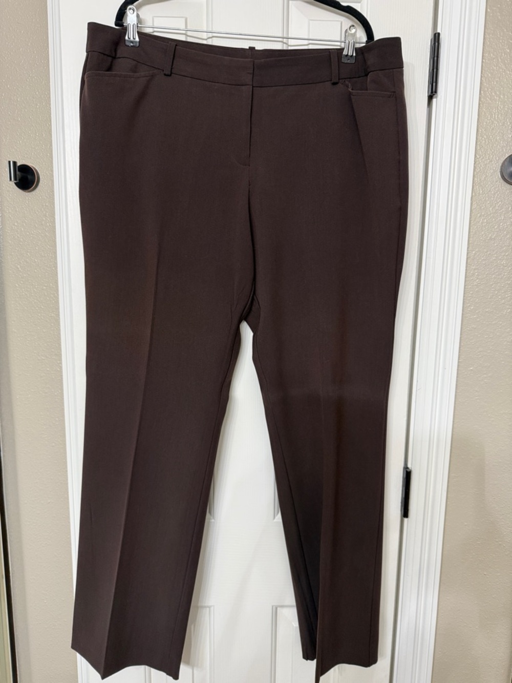 Worthington Brown Straight-Leg Dress Pants